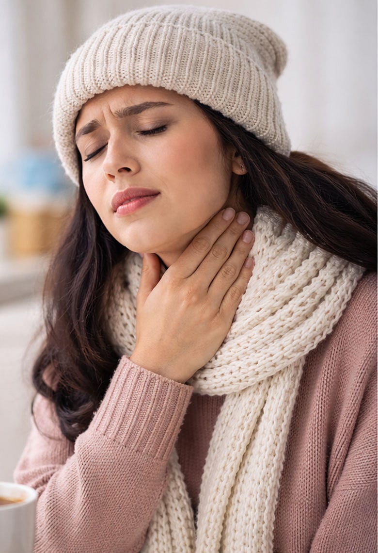 শীতে গলাব্যথা হলে যা করতে হবে