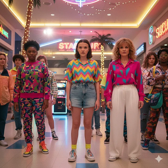 পোশাকে দেখা যায় নিয়ন শেড, উজ্জ্বল রং  ও ফাঙ্কি জ্যামিতিক প্রিন্ট