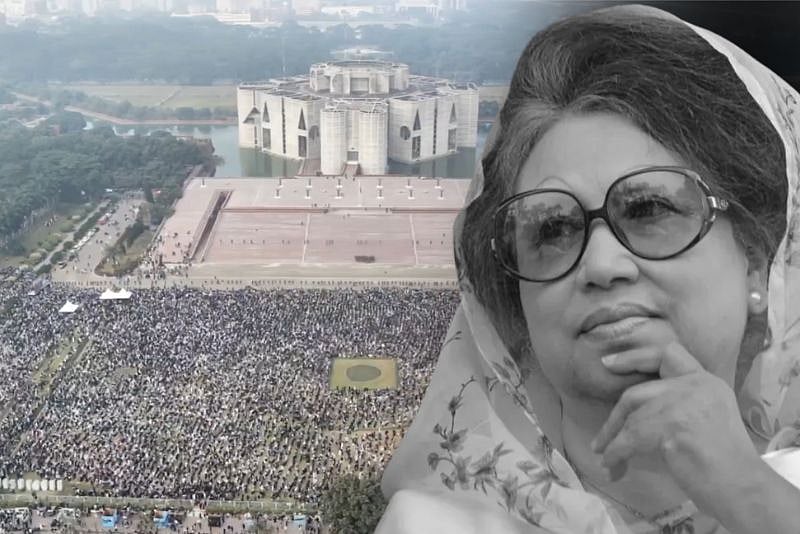 পাখির চোখে খালেদা জিয়ার অন্তিমযাত্রা