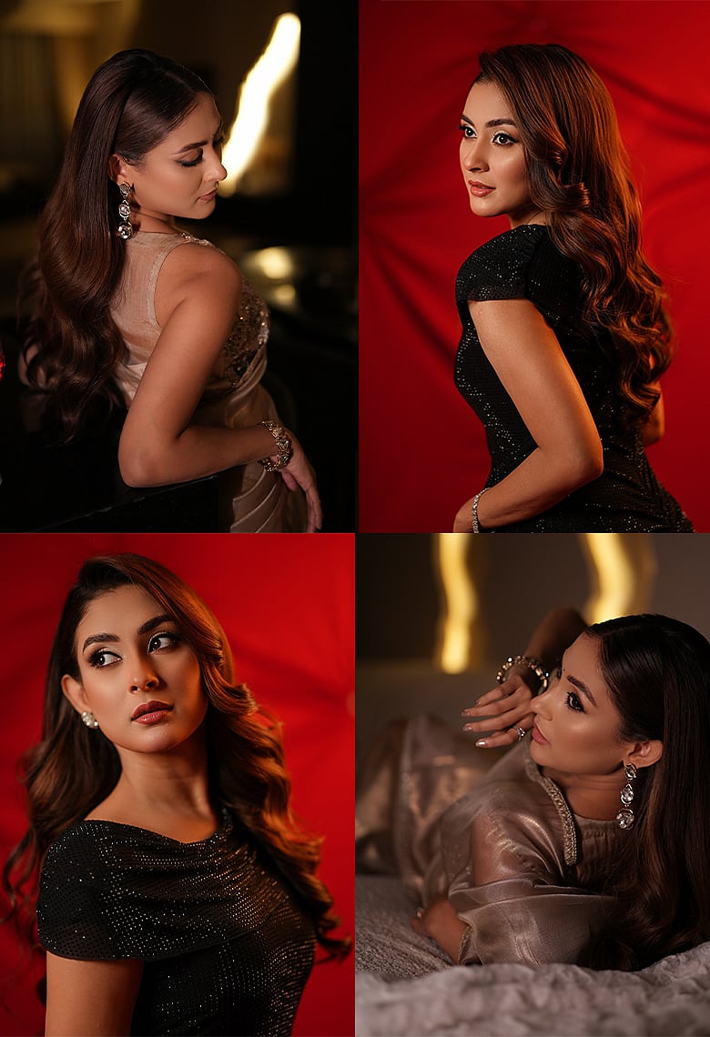 এই শীতেও স্লিভলেস আর সিকুইনের গ্ল্যাম লুকে আবেদন ছড়ালেন মেহজাবীন