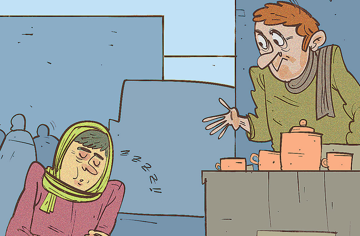 ঘরের ভেতর মিছিল করে!