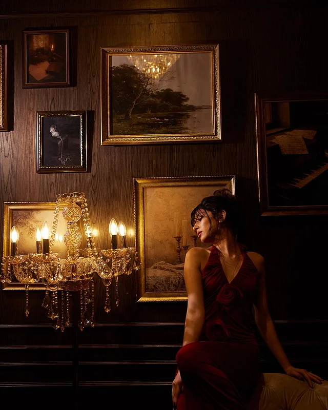 ভিনটেজ ব্যাকগ্রাউন্ড আর ডার্ক মুডের লাইটিং এই ছবিগুলোতে এনেছে ক্ল্যাসিক হলিউড চার্ম 