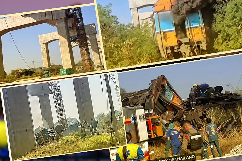 থাইল্যান্ডে চলন্ত ট্রেনের ওপর ক্রেন ভেঙে পড়ে নিহত ২৮