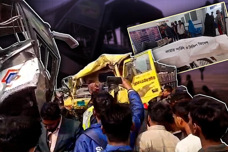 ফরিদপুরে বাস–ট্রাকের মুখোমুখি সংঘর্ষে ট্রাকের চালক ও সহকারী নিহত