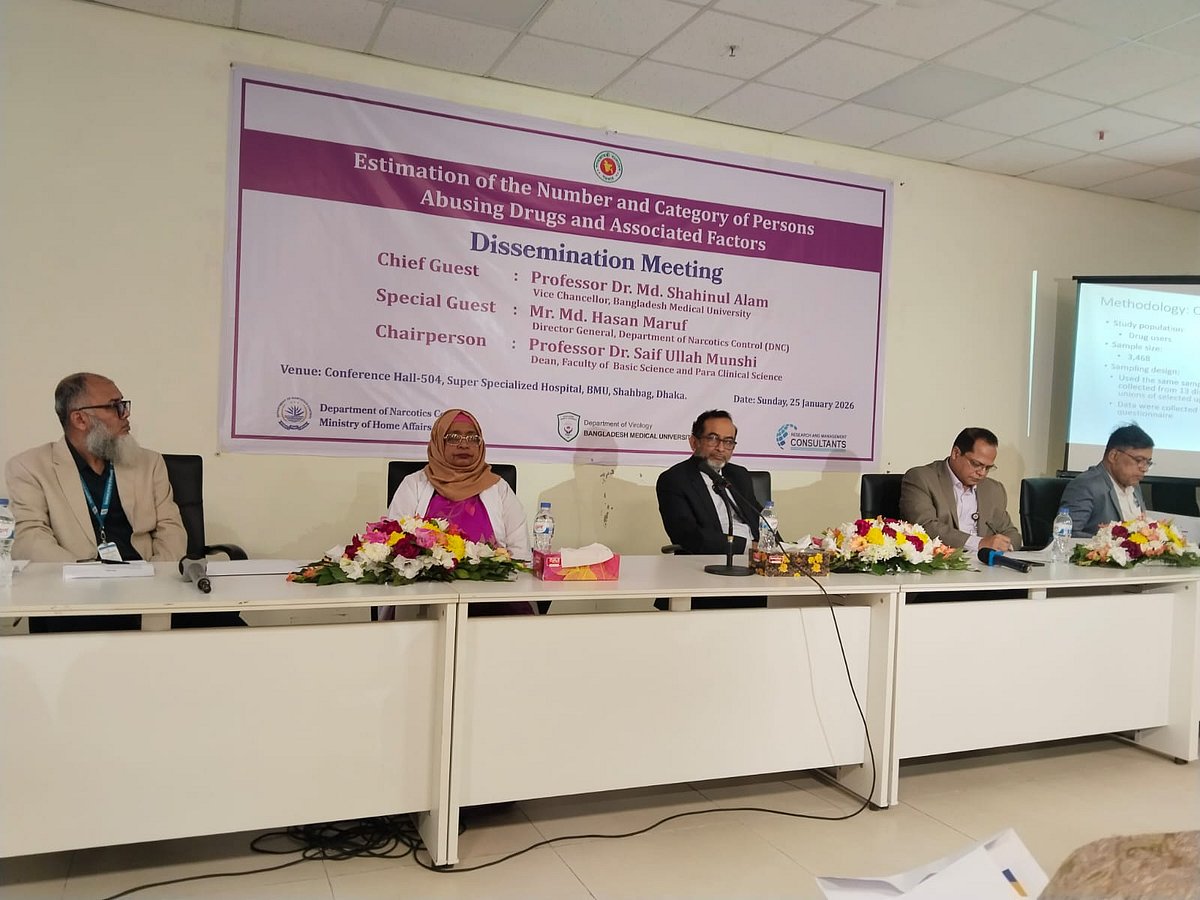 দেশে অবৈধ মাদক ব্যবহারকারী ৮২ লাখ, বলছে জাতীয় গবেষণা