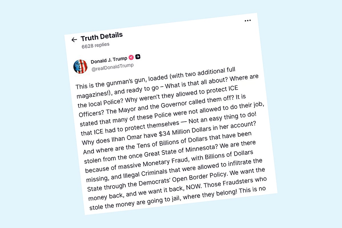 মিনিয়াপোলিসে আইসিইর গুলিতে মার্কিন নাগরিক নিহতের ঘটনায় ট্রাম্প কী বললেন