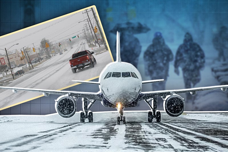 ‘ঐতিহাসিক’ শীতকালীন ঝড়ের কবলে যুক্তরাষ্ট্র: বাতিল হাজার হাজার ফ্লাইট