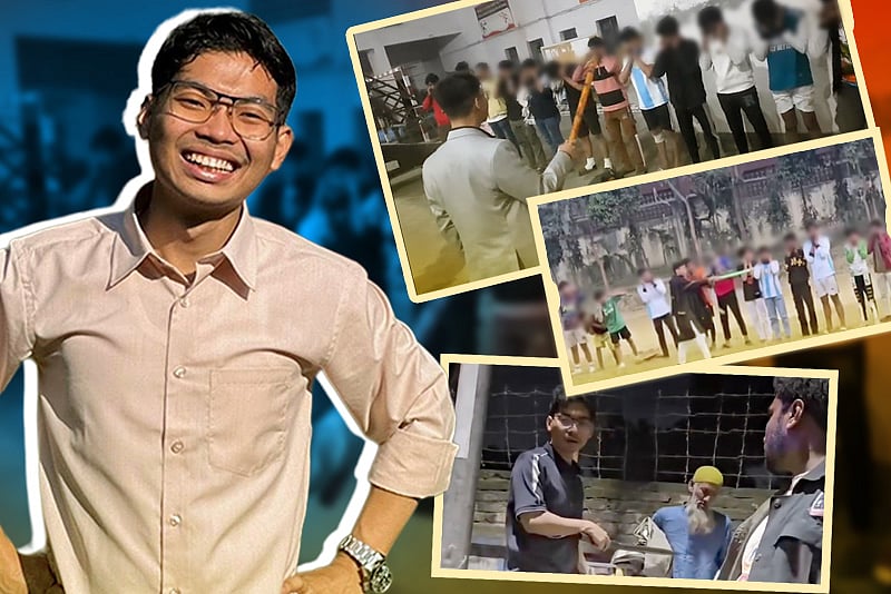 বারবার লাঠি হাতে সর্বমিত্র চাকমা, কেন আলোচনার কেন্দ্রে এই ডাকসু নেতা