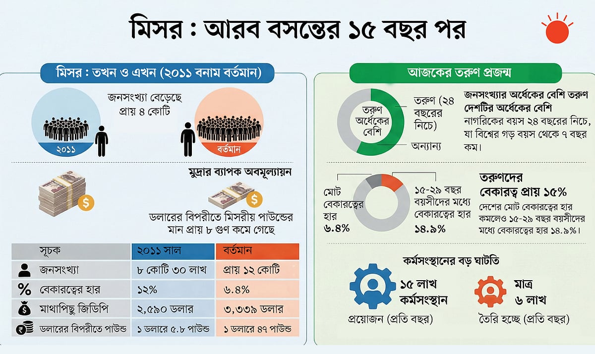 হোসনি মোবারকের বিরুদ্ধে আরব বসন্তের কথা কি ৩ কোটি মিসরীয় জানেন