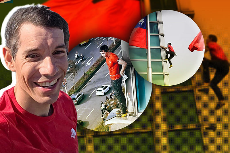 রশি ছাড়াই ১০১ তলা ভবনের চূড়ায় উঠলেন ৪০ বছর বয়সী একজন