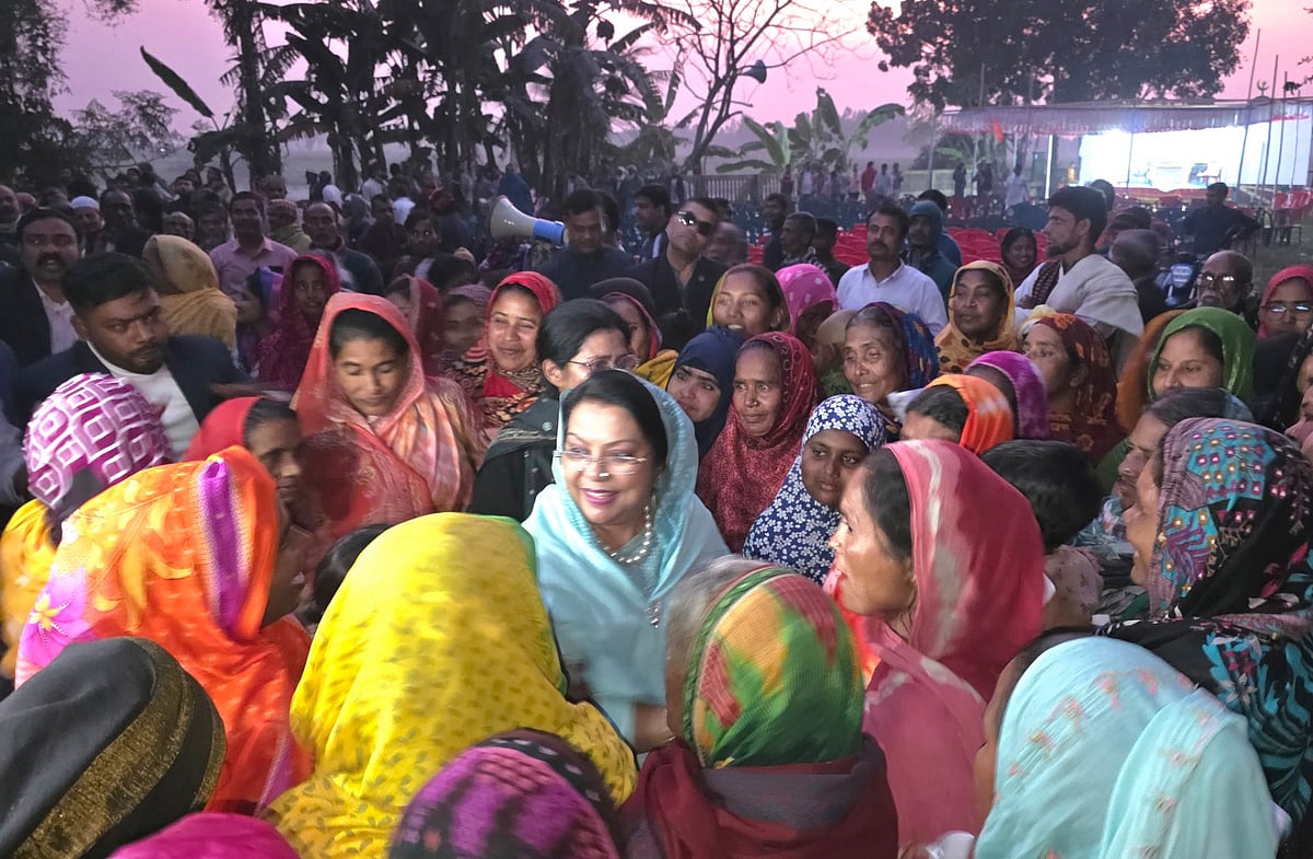 চলতি পথে, বাড়ি বাড়ি গিয়ে ভোট চাইছেন আফরোজা খানম