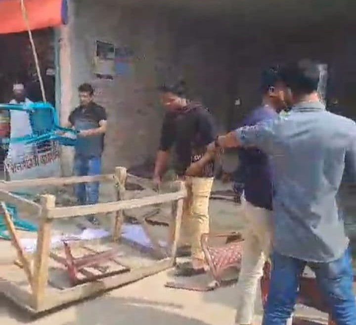 বিএনপির ‘বিদ্রোহী’ প্রার্থীর নির্বাচনী কার্যালয়ে হামলা–ভাঙচুর