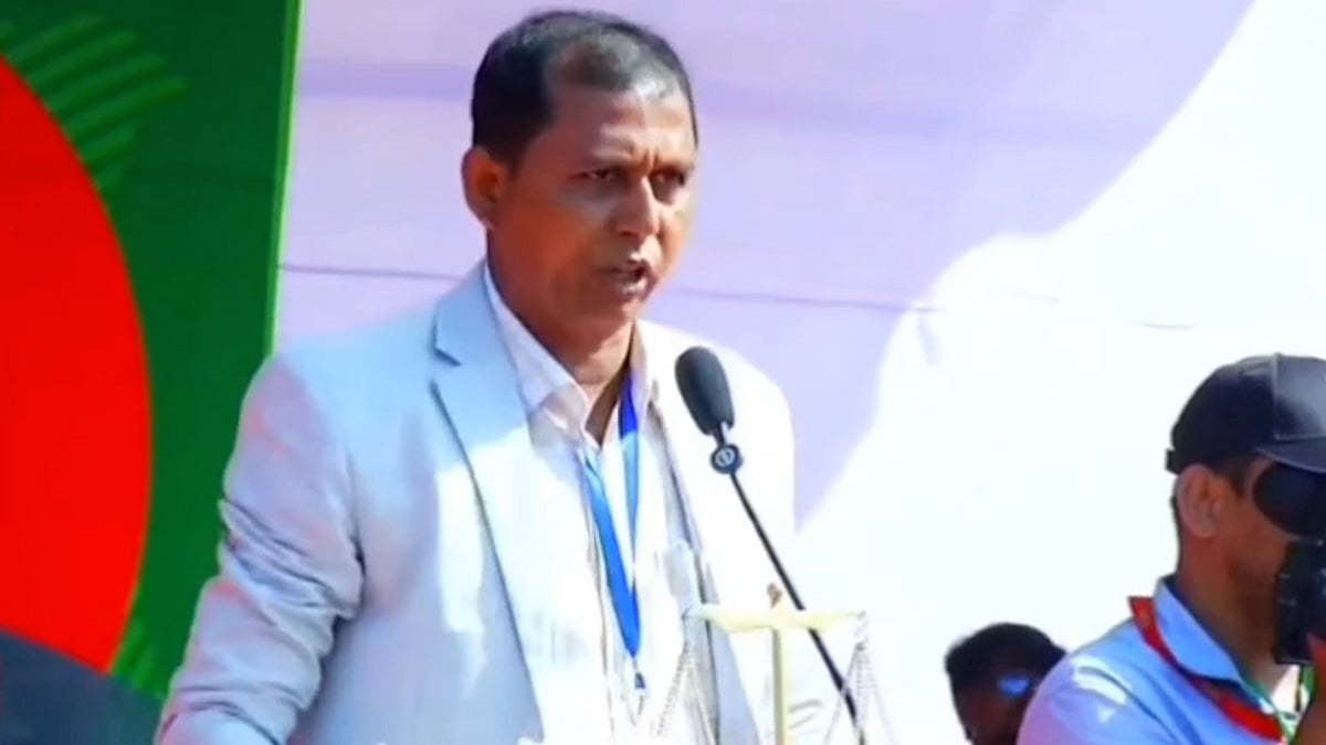 জামায়াতের আমিরের উপস্থিতিতে মঞ্চে জয় বাংলা স্লোগান দিলেন এবি পার্টির প্রার্থী