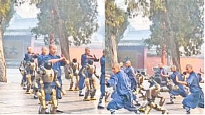 ভিক্ষুদের সঙ্গে রোবটের কুংফু