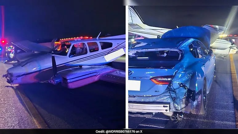 মাঝ আকাশে বিপত্তি, মহাসড়কে আছড়ে পড়ল প্রশিক্ষণ বিমান