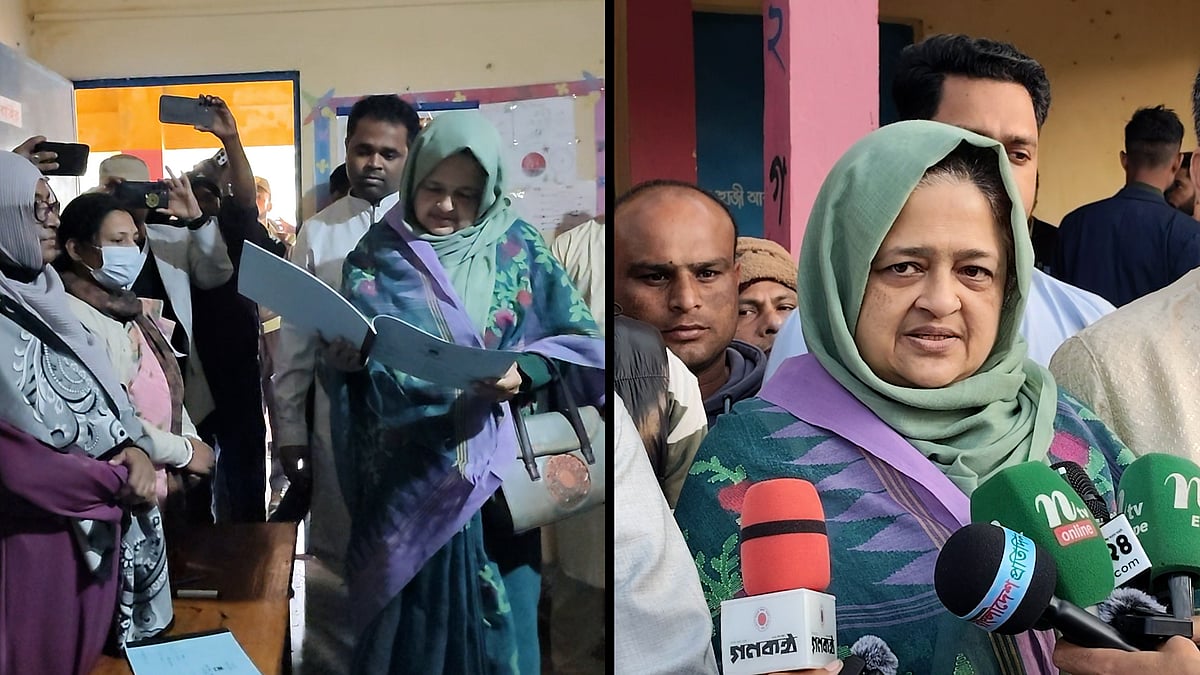 সিলেট-২ আসনে ভোট দিলেন বিএনপি প্রার্থী তাহসিনা রুশদীর লুনা