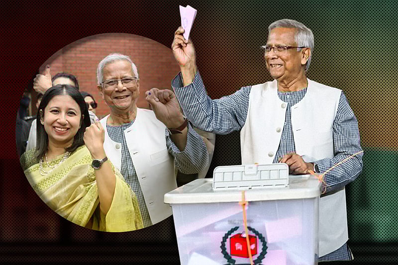 ভোট দিলেন অন্তর্বর্তী সরকারের প্রধান উপদেষ্টা মুহাম্মদ ইউনূস
