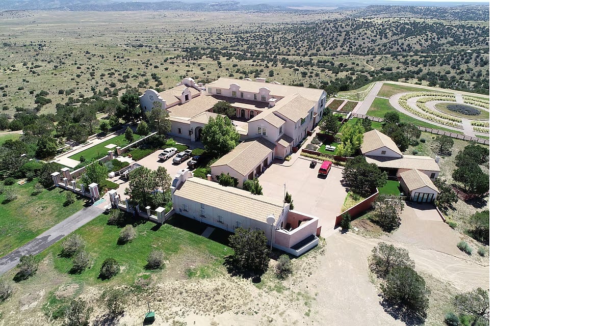 An aerial view of Zorro Ranch, one of the properties owned by Jeffrey Epstein. July 15, 2019, New Mexico—
