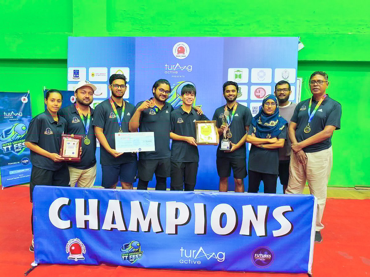 আন্তবিশ্ববিদ্যালয় টেবিল টেনিস ফেস্টে চ্যাম্পিয়ন আইইউবি