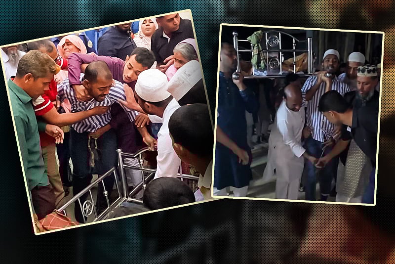 ঝালকাঠিতে প্যারোলে মুক্তি পেয়ে বাবার জানাজায় এসেছিলেন নিষিদ্ধ ছাত্রলীগের নেতা