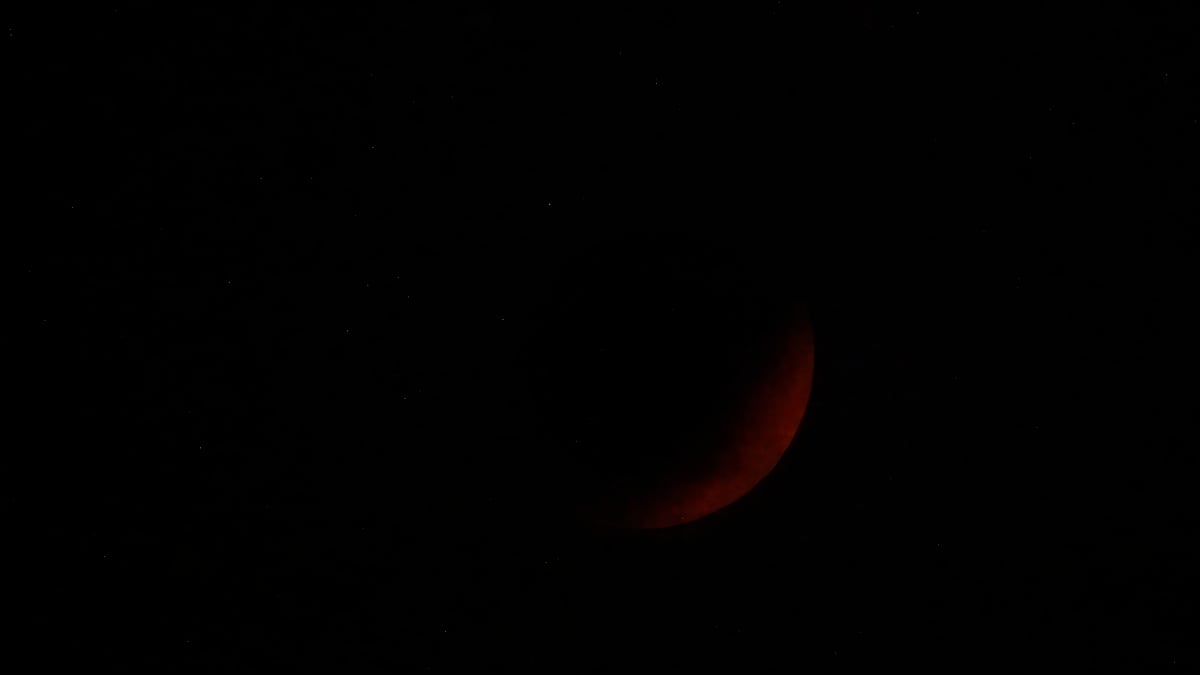 সন্ধ্যায় সূর্য ডুবে আঁধার নামলে পূর্ব আকাশে উঁকি দেয় রক্তিম চাঁদ