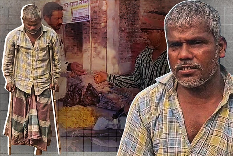 সড়ক দুর্ঘটনায় পা হারিয়েও থামেননি, রংপুরের ফজলার রহমানের অন্য রকম সংগ্রাম