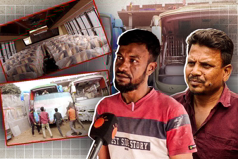 ঈদযাত্রা সামনে রেখে প্রস্তুত হচ্ছে দূরপাল্লার নতুন বাসের কাঠামো