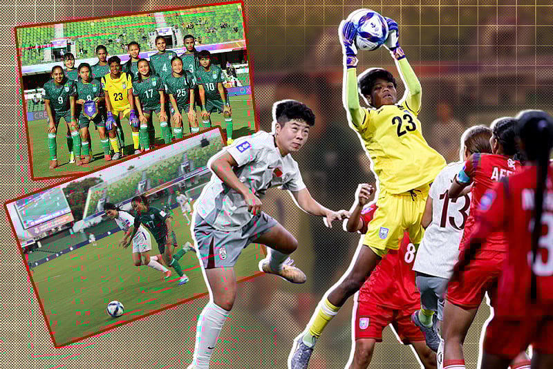 এশিয়ান কাপ থেকে বিদায় নিলেও চোখে চোখ রেখে লড়েছে বাংলাদেশের মেয়েরা