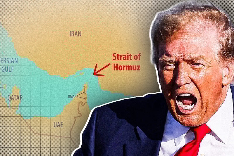 হরমুজ প্রণালি দখলে নেওয়ার ‘চিন্তা’ ট্রাম্পের