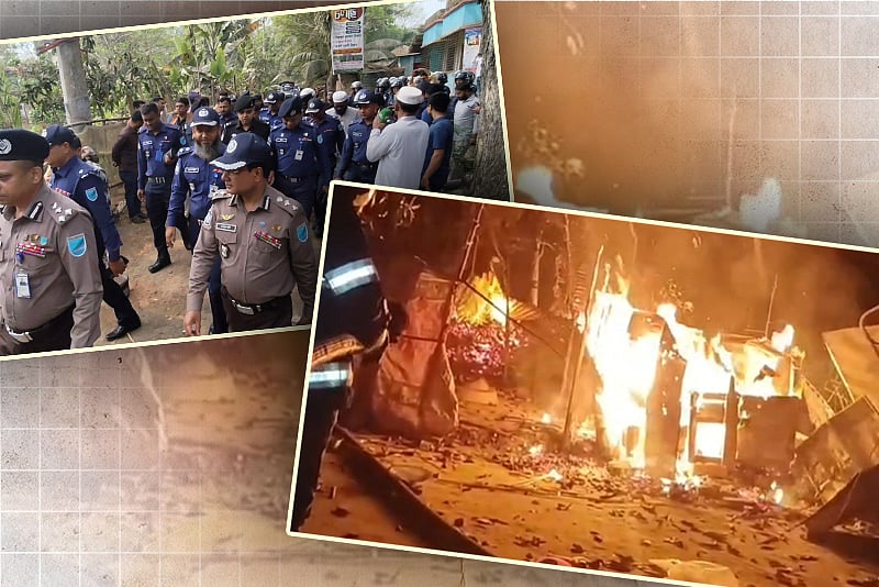 খুনের বদলা নিতে ৫০ বাড়িতে আগুন, মাদারীপুরের রণক্ষেত্র পরিদর্শনে ডিআইজি