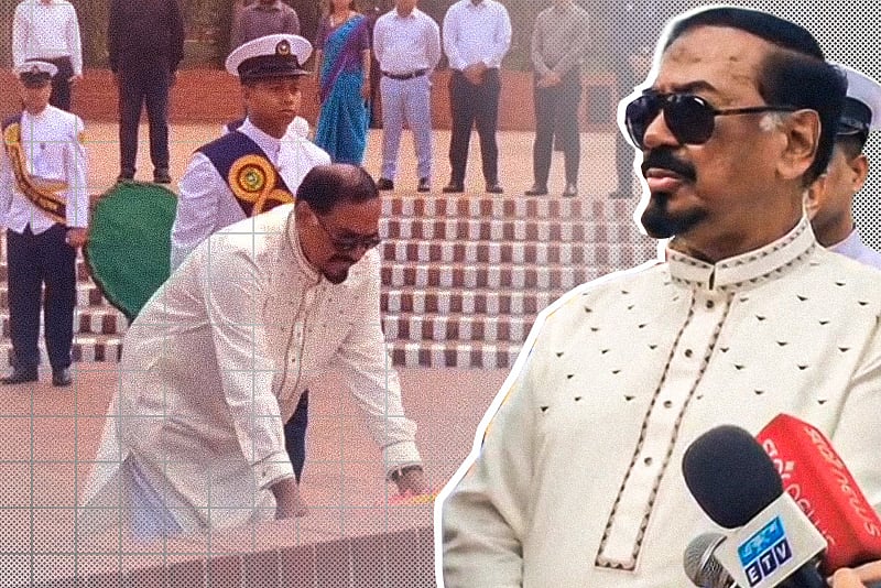 শপথের পর স্মৃতিসৌধে শহীদদের শ্রদ্ধা জানালেন স্পিকার হাফিজ উদ্দিন আহমদ