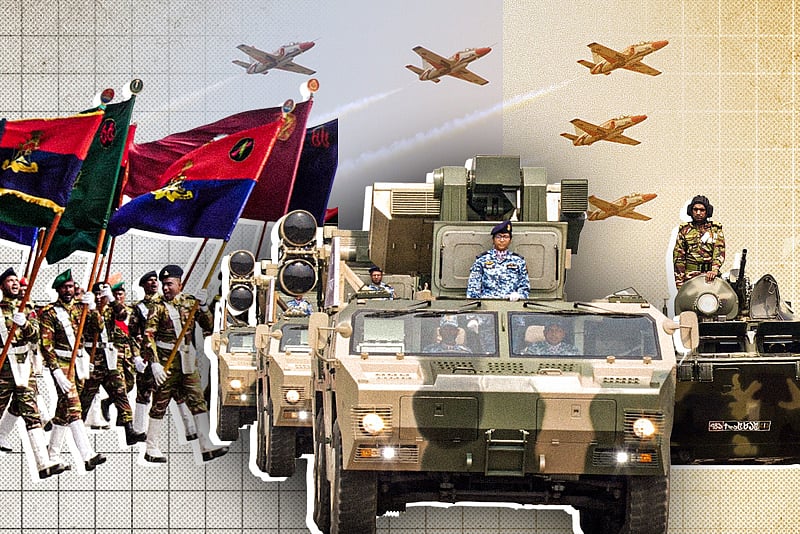 স্বাধীনতা দিবসের কুচকাওয়াজে মহড়া, শক্তিমত্তার প্রদর্শনী সশস্ত্র বাহিনীর