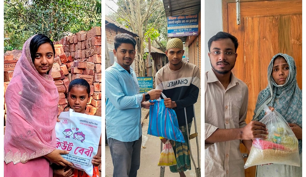 হাবিপ্রবি বন্ধুসভার 'সহমর্মিতার ঈদ': সুবিধাবঞ্চিতদের মাঝে আনন্দ বিলানো