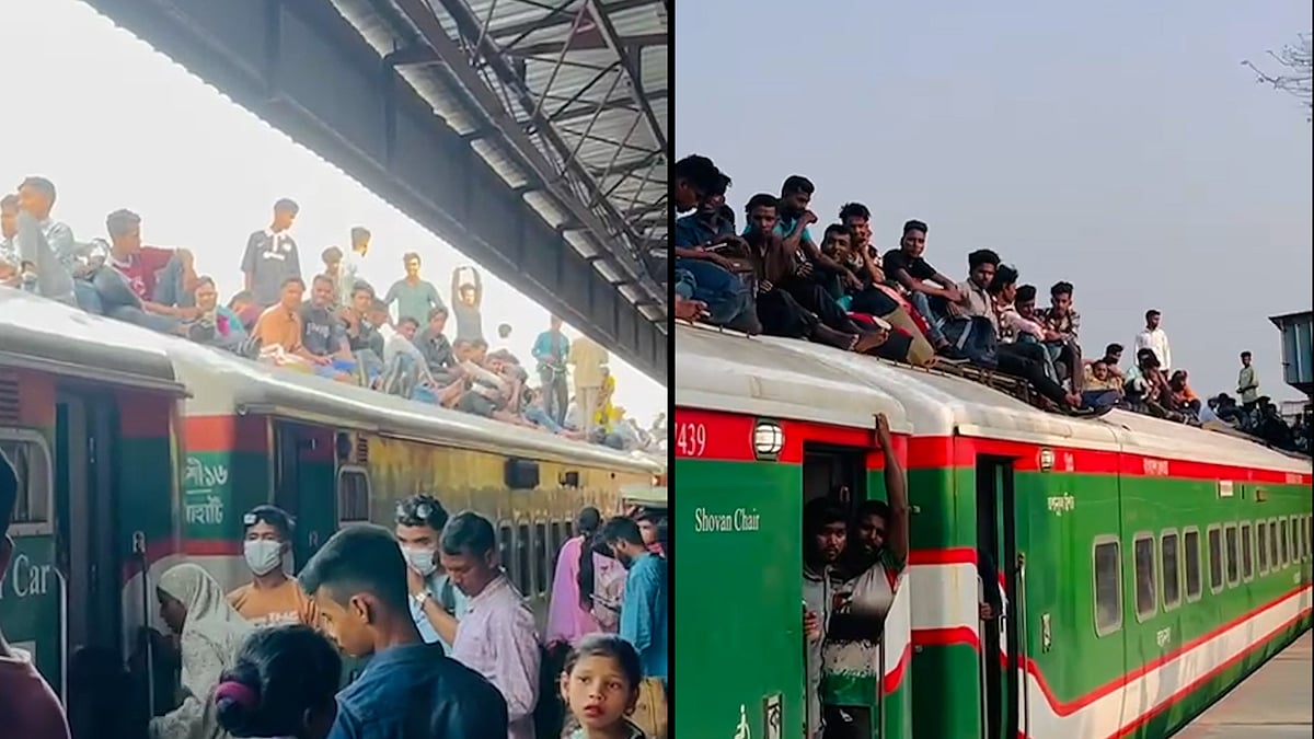 ঈদযাত্রায় ট্রেনে উপচে পড়া ভিড়, সৈয়দপুর স্টেশনে তিল ধারণের ঠাঁই নেই