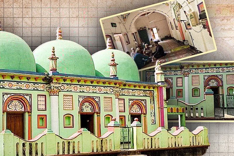 সিরাজগঞ্জে দেড় শত বছরের দৃষ্টিনন্দন তিন গম্বুজ মসজিদ