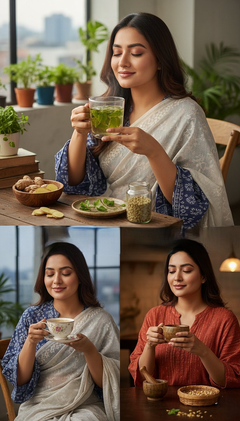 ভারী খাবারের পরও হালকা থাকুন, জেনে নিন ৬ ভেষজ চায়ের জাদু