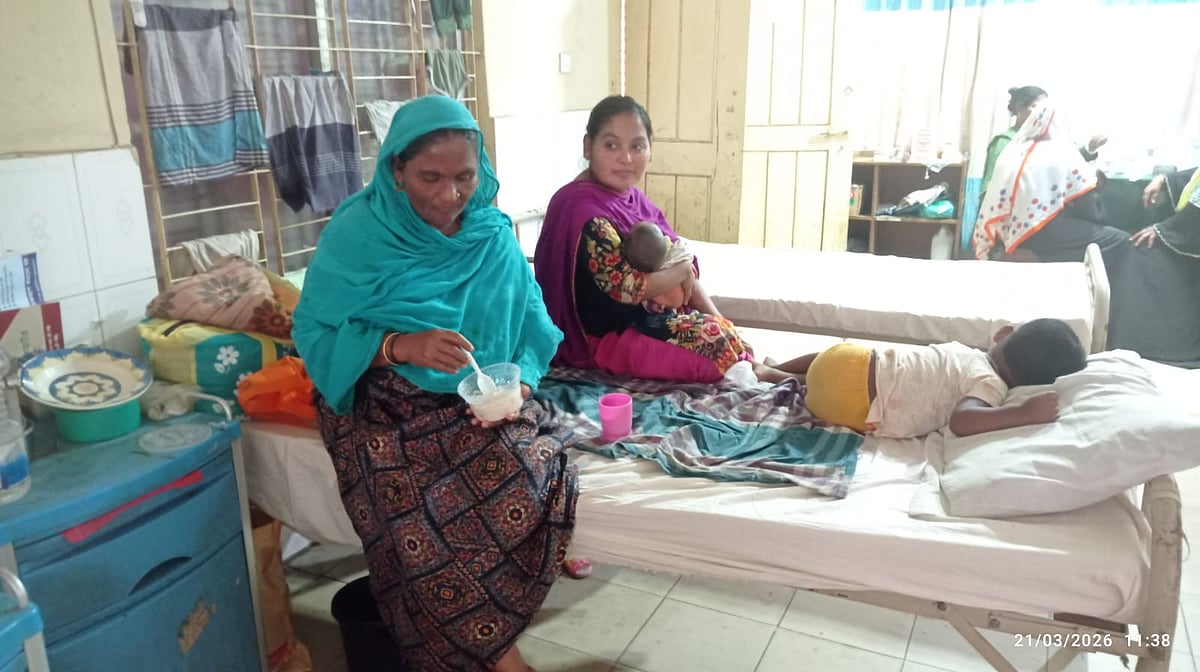 ঈদের আনন্দ ভাগাভাগি হাসপাতালেই