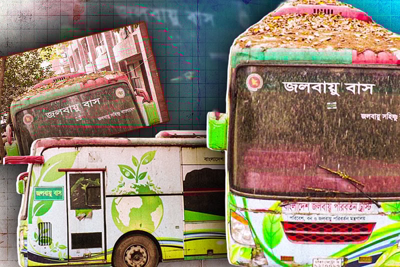 কোটি টাকার জলবায়ু বাস অযত্ন–অবহেলায় পড়ে আছে গাছতলায়