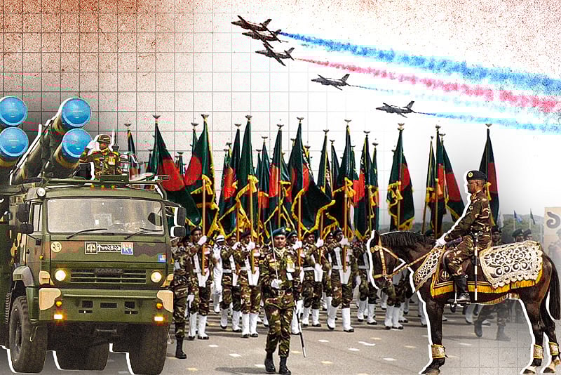 স্বাধীনতা দিবস কুচকাওয়াজের চূড়ান্ত মহড়া অনুষ্ঠিত