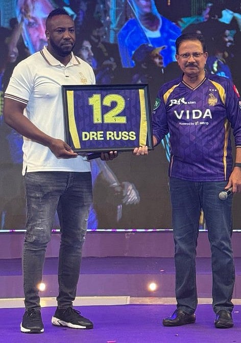 আন্দ্রে রাসেলের জার্সিকে অবসরে পাঠাল কলকাতা