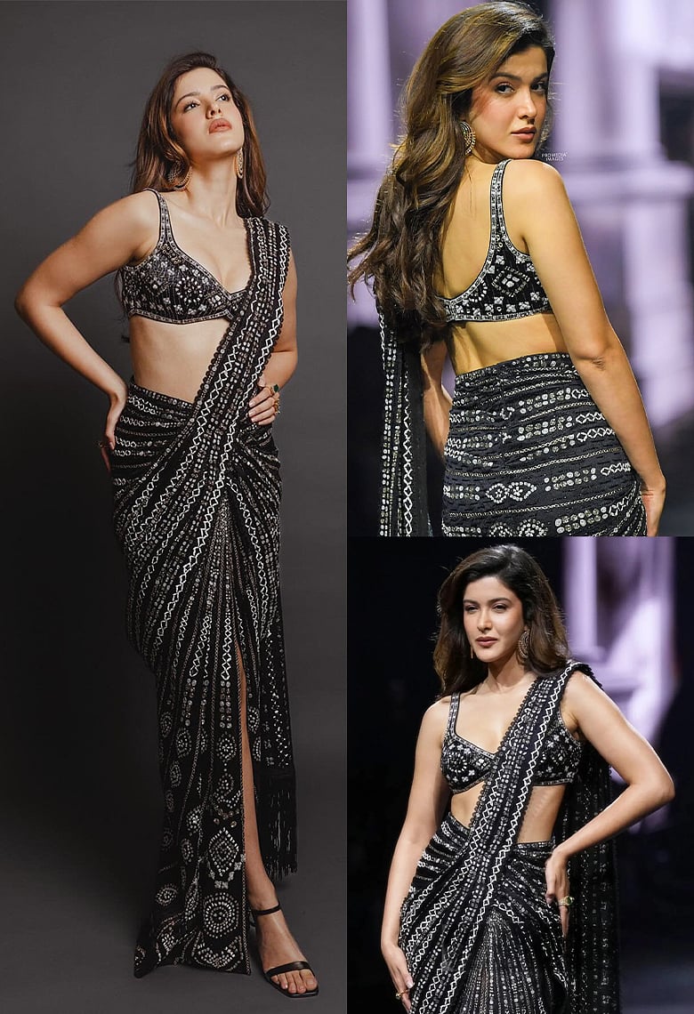 ফিউশন শাড়িতে শানায়ার ফ্যাশন বম্ব