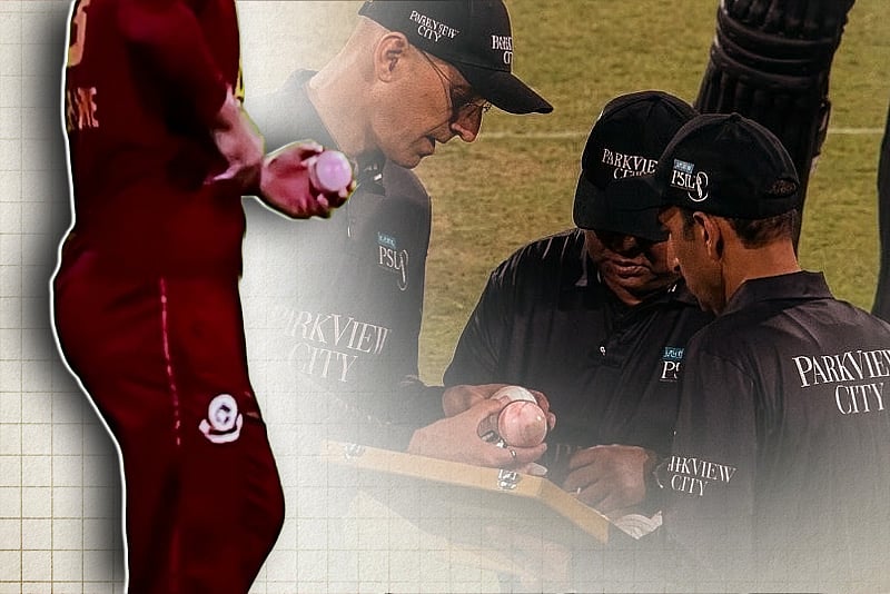 পিএসএলে খেলার মধ্যেই সাদা বল হয়ে গেল মেরুন!