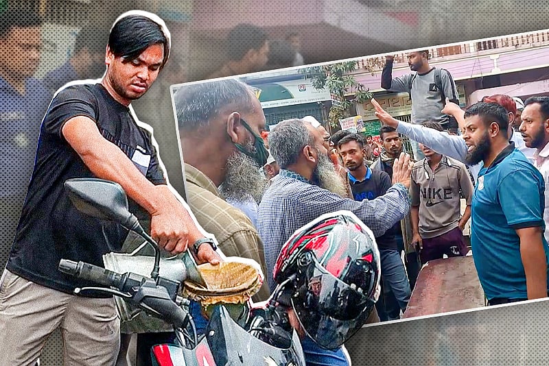 প্রশাসনের নির্দেশে ২৫০০ লিটার মজুত তেল বিক্রি