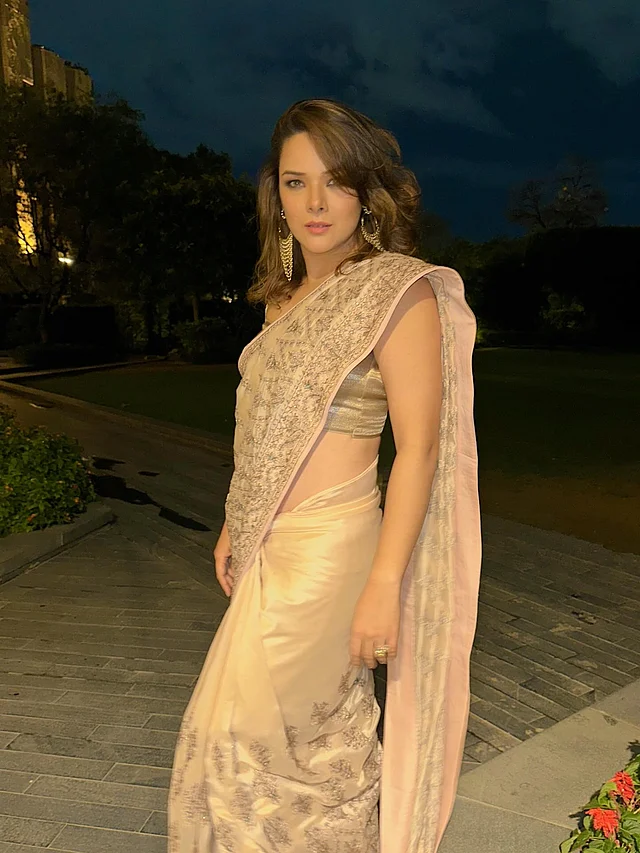 শাড়ির এথনিক লুকেও আবেদন ছড়ান উদিতা 