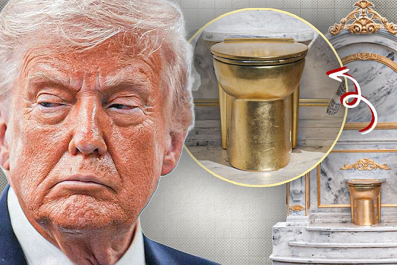 ট্রাম্পকে কটাক্ষ করে ন্যাশনাল মলে সোনালি টয়লেটসহ ‘সিংহাসন’