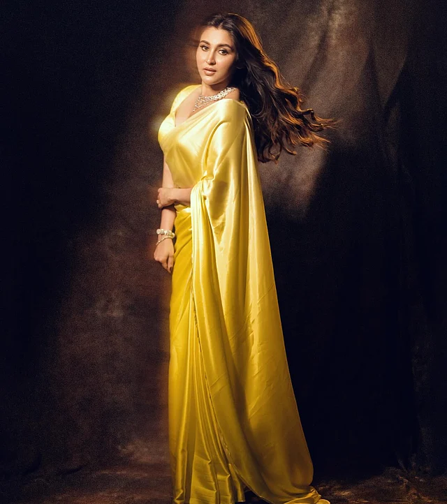 সূর্যালোকের মতো দীপ্ত লুকে নজর কেড়েছেন টালি কুইন  