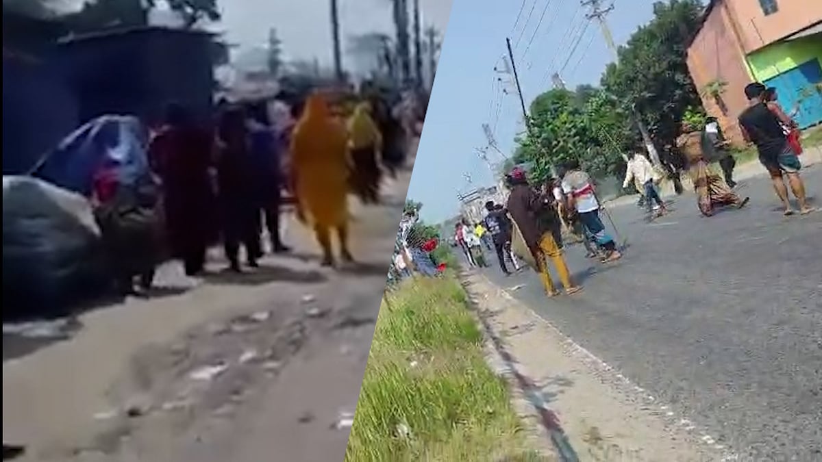 দিনদুপুরে হাতবোমা বিস্ফোরণ, ভাঙচুর–লুটপাট