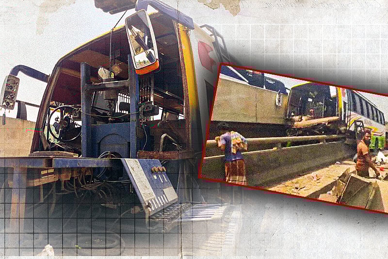 সিরাজগঞ্জে বাস নিয়ন্ত্রণ হারিয়ে চালক–হেলপারসহ নিহত ৩, আহত ১০