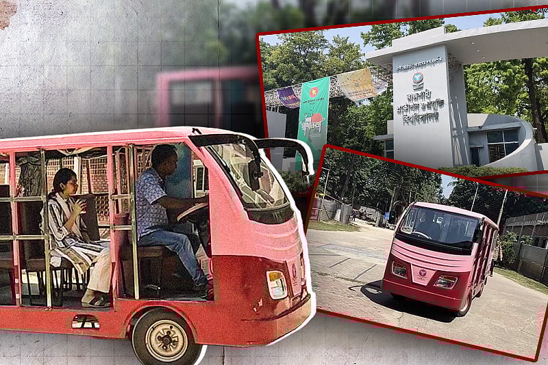 নিজেদের তৈরি বৈদ্যুতিক গাড়িতে চড়ছেন রুয়েটের শিক্ষার্থীরা