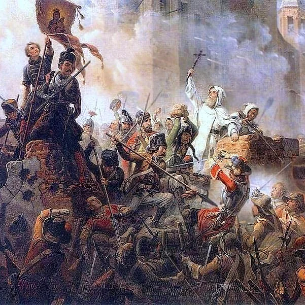 ইউরোপে ধর্মীয় ও রাজনৈতিক কারণে হওয়া এই যুদ্ধে জার্মানি প্রায় তার এক-তৃতীয়াংশ জনসংখ্যা হারায় । এটি ''Westphalia''-এর চুক্তির মাধ্যমে আধুনিক জাতি-রাষ্ট্রের ধারণা তৈরি করে।